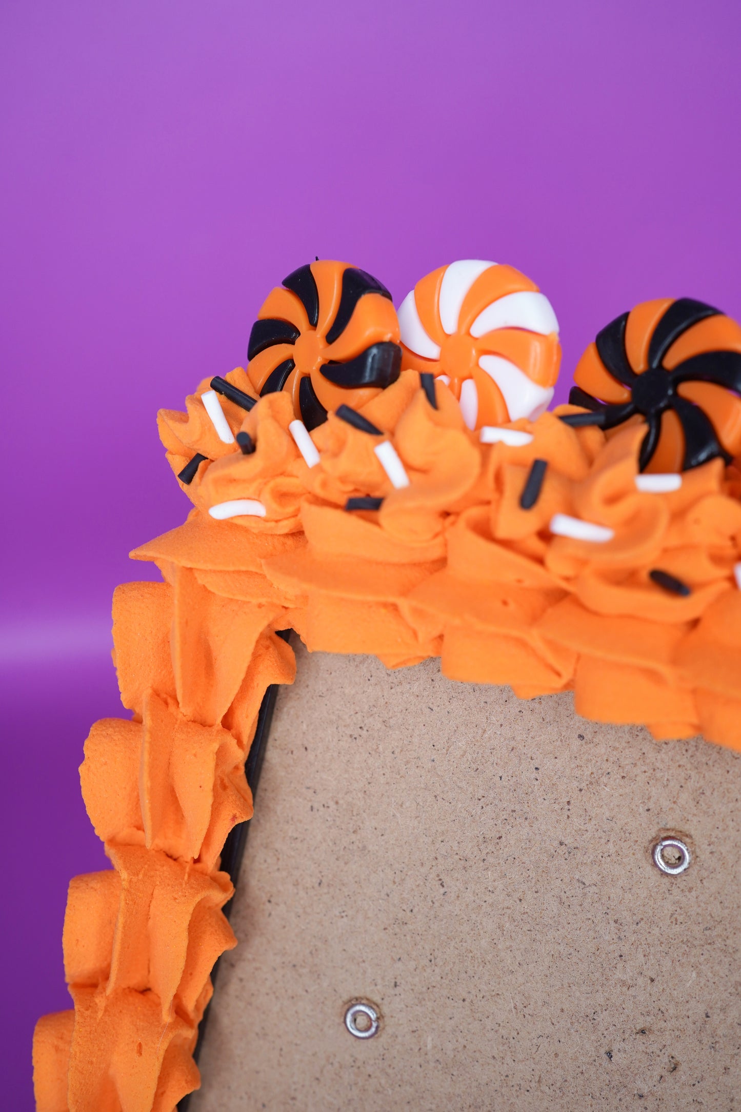 Orange Halloween Candy Fake Cake Frame