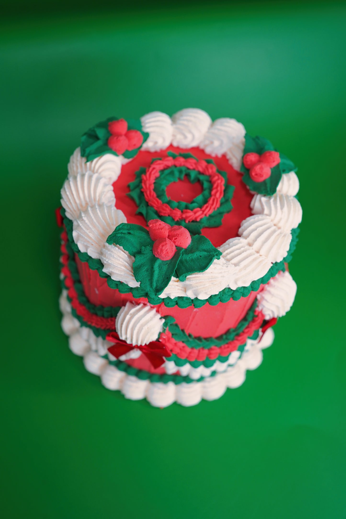 Antique Christmas Fake Cake