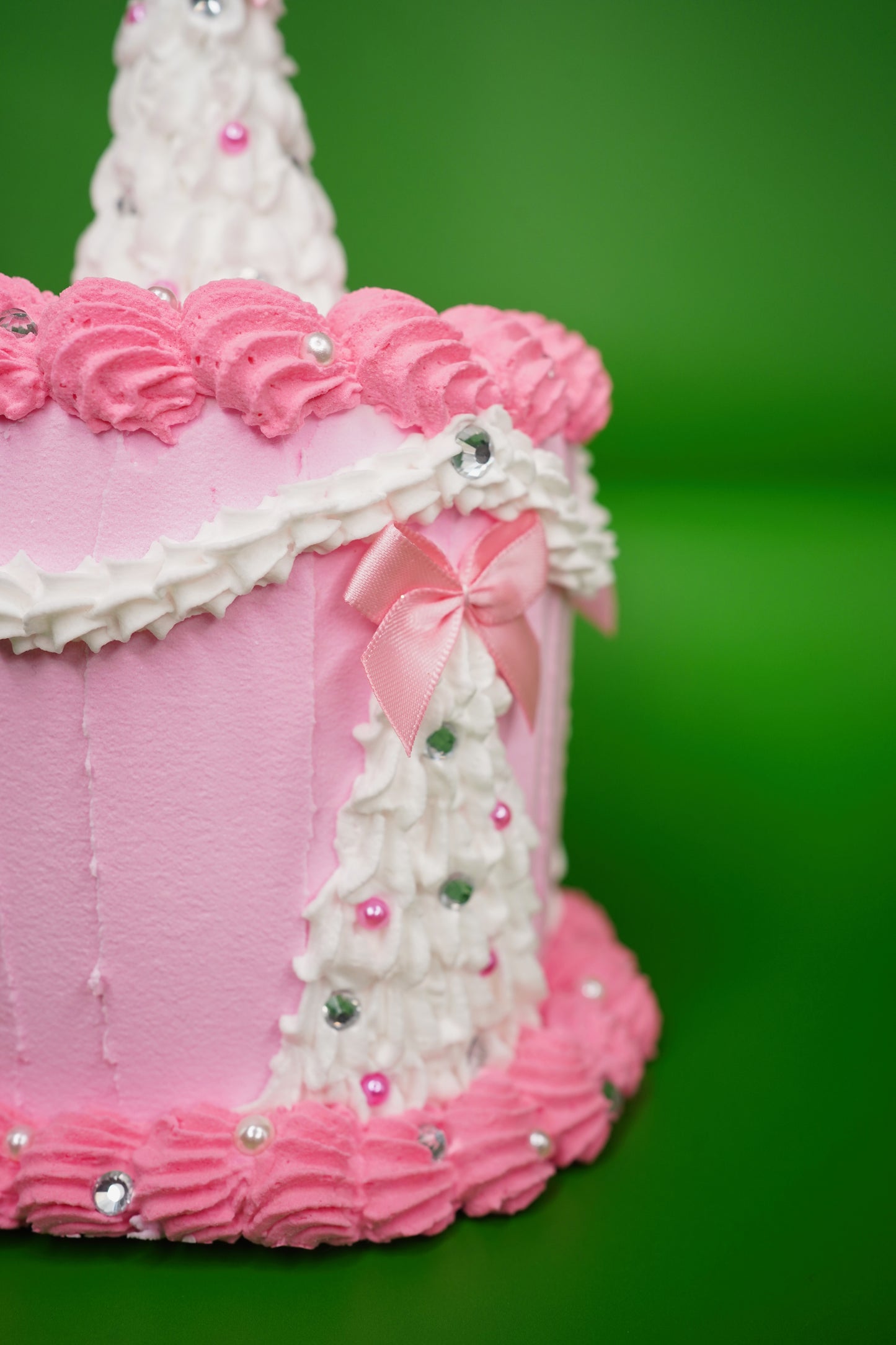 Pink Christmas Fake Cake