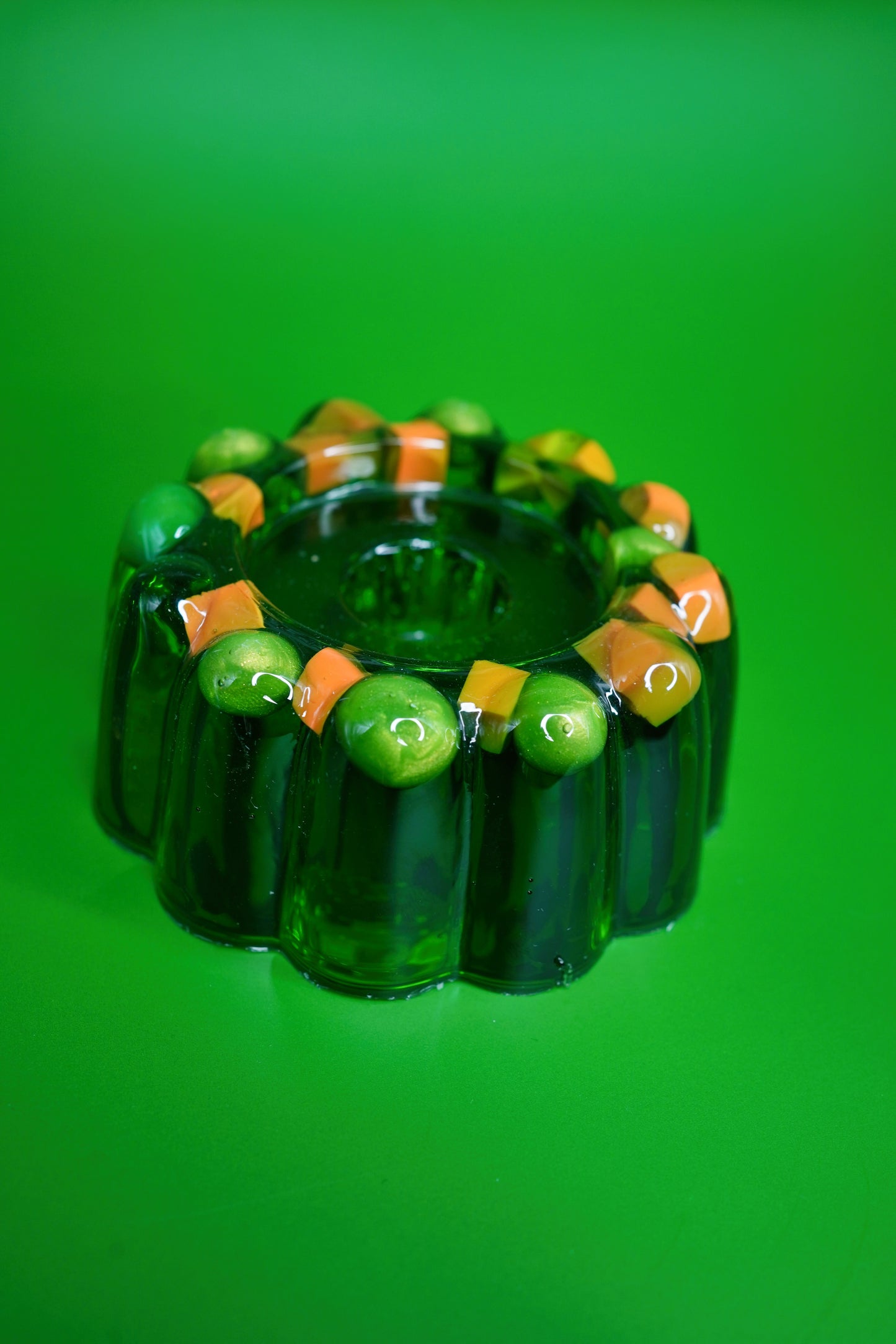 Peas and Carrots Jello Candle Holder