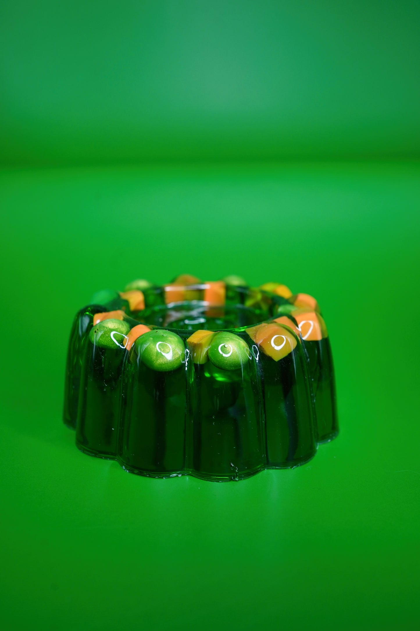 Peas and Carrots Jello Candle Holder