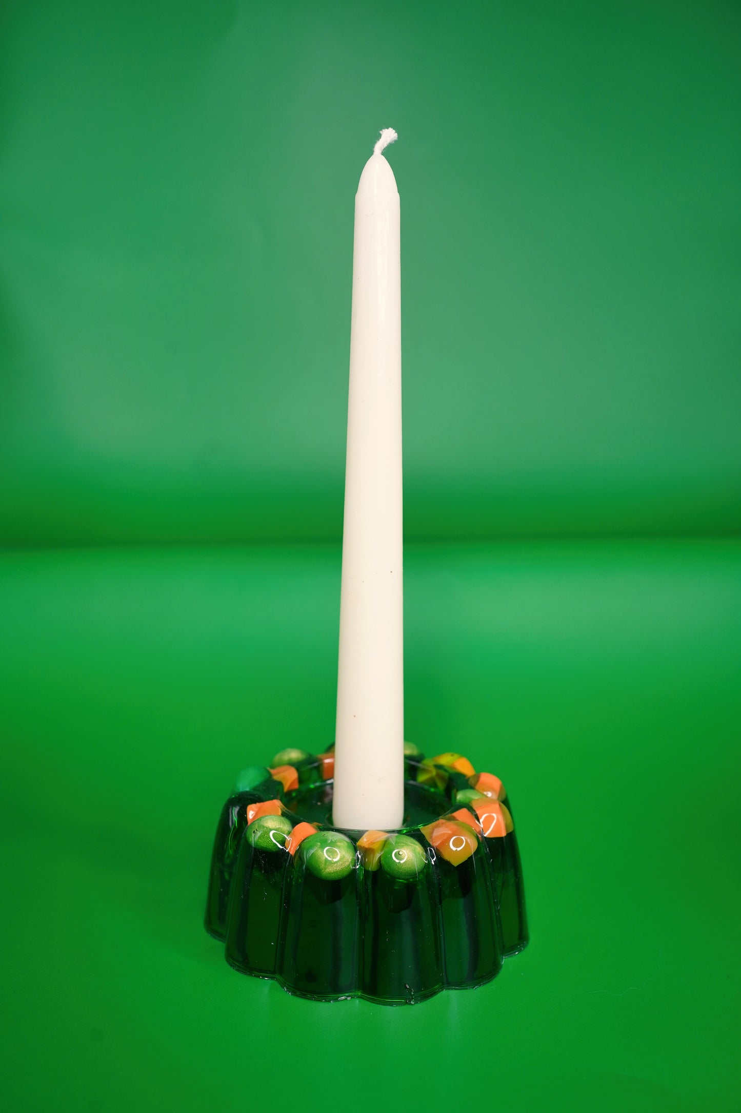 Peas and Carrots Jello Candle Holder