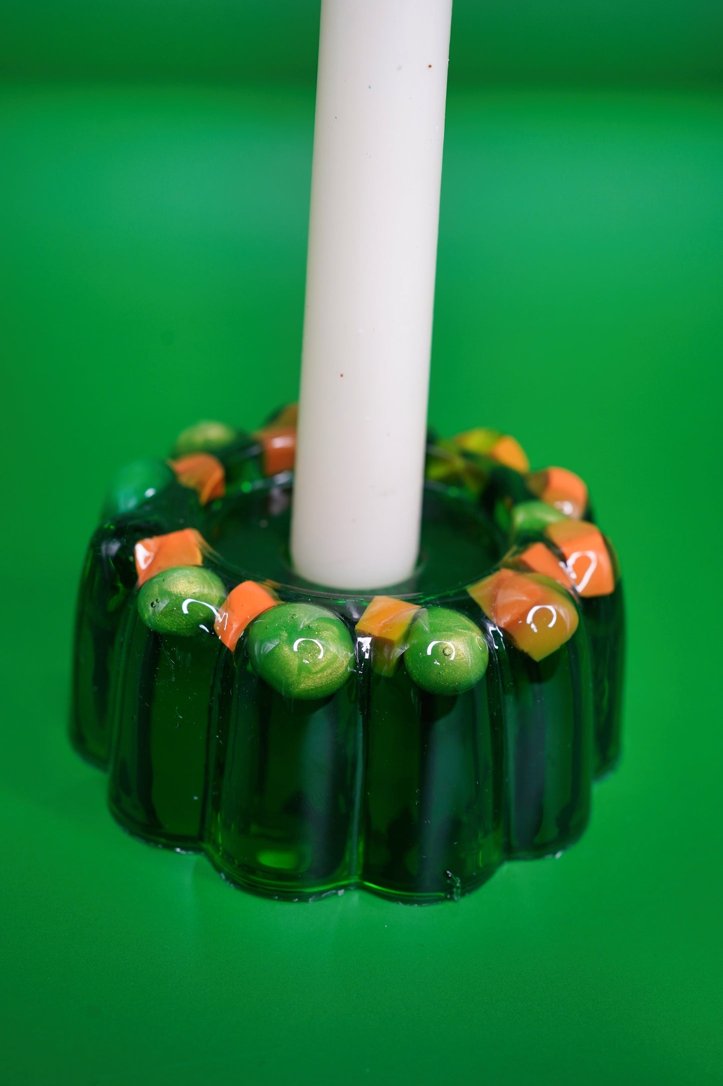 Peas and Carrots Jello Candle Holder