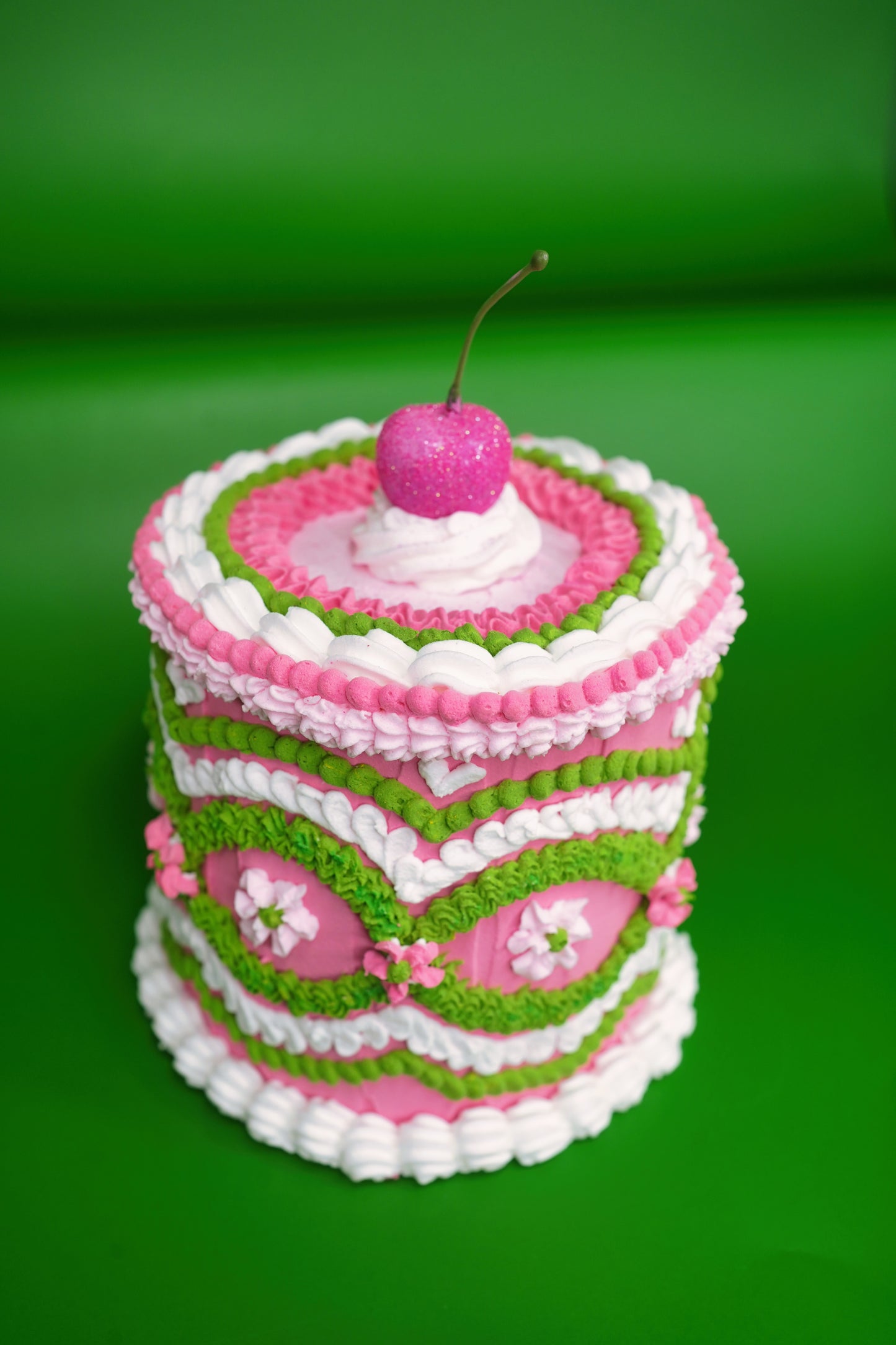 Pink and Green Fake Cake