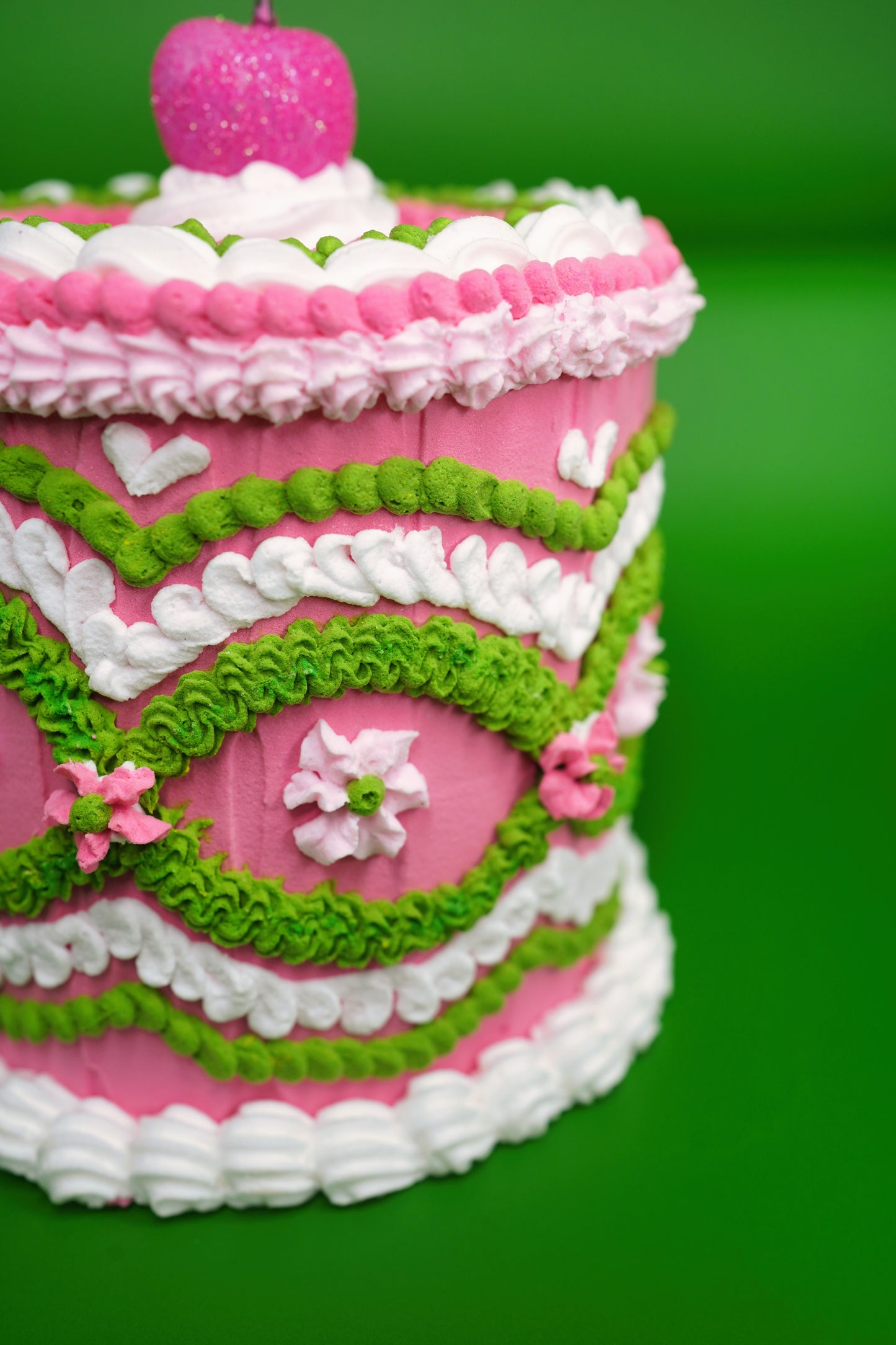 Pink and Green Fake Cake