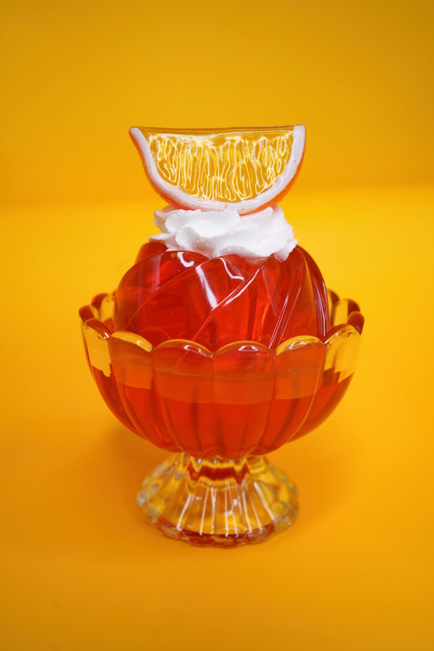 Orange Jello In Dish