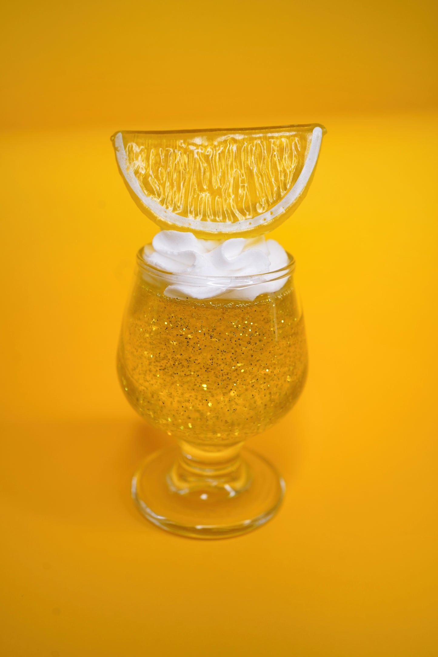 Small Lemon Glitter Jello in Cup