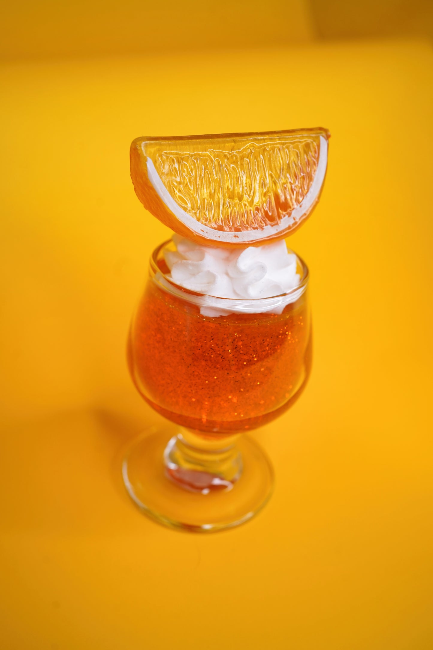 Small Orange Glitter Jello in Cup