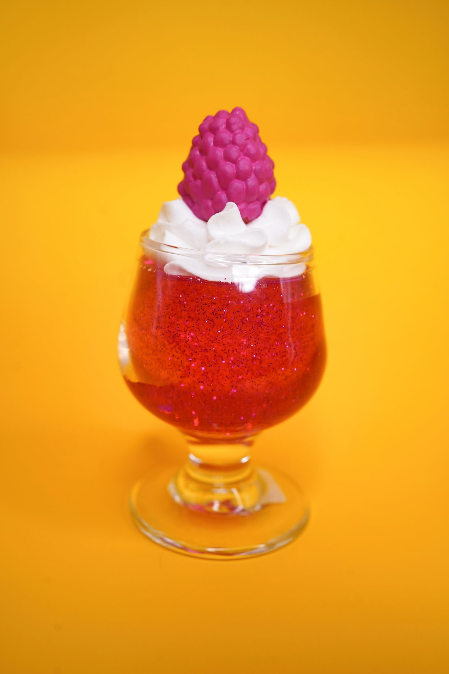 Small Raspberry Glitter Jello in Cup