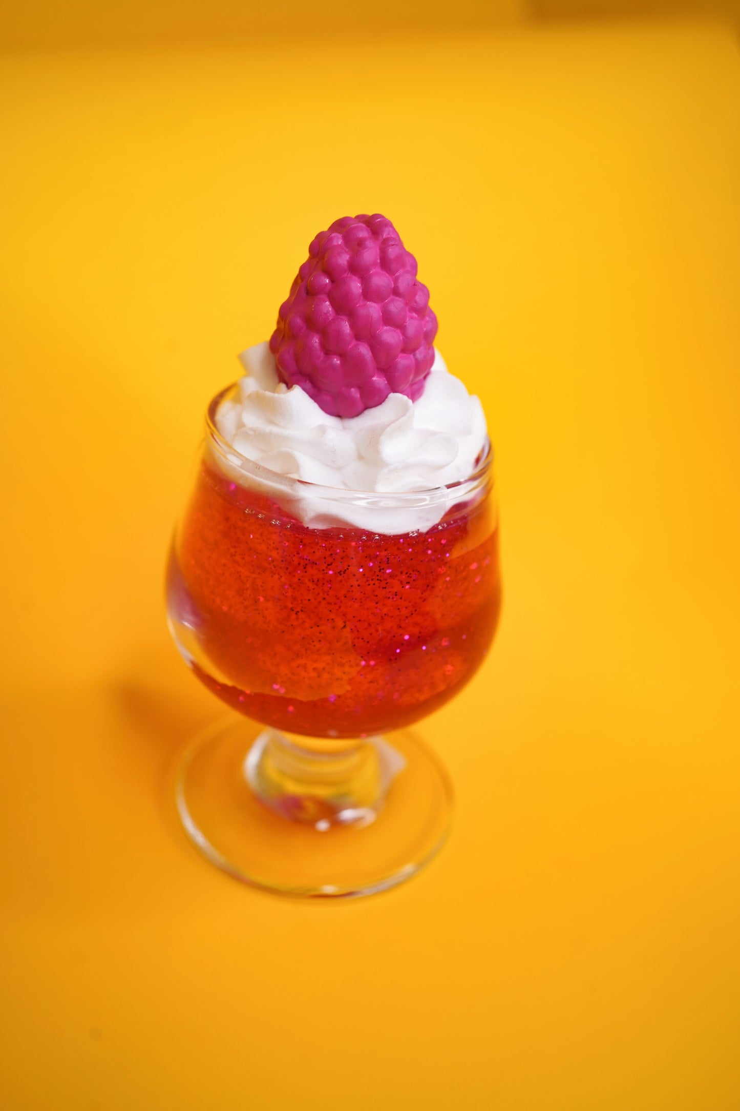 Small Raspberry Glitter Jello in Cup