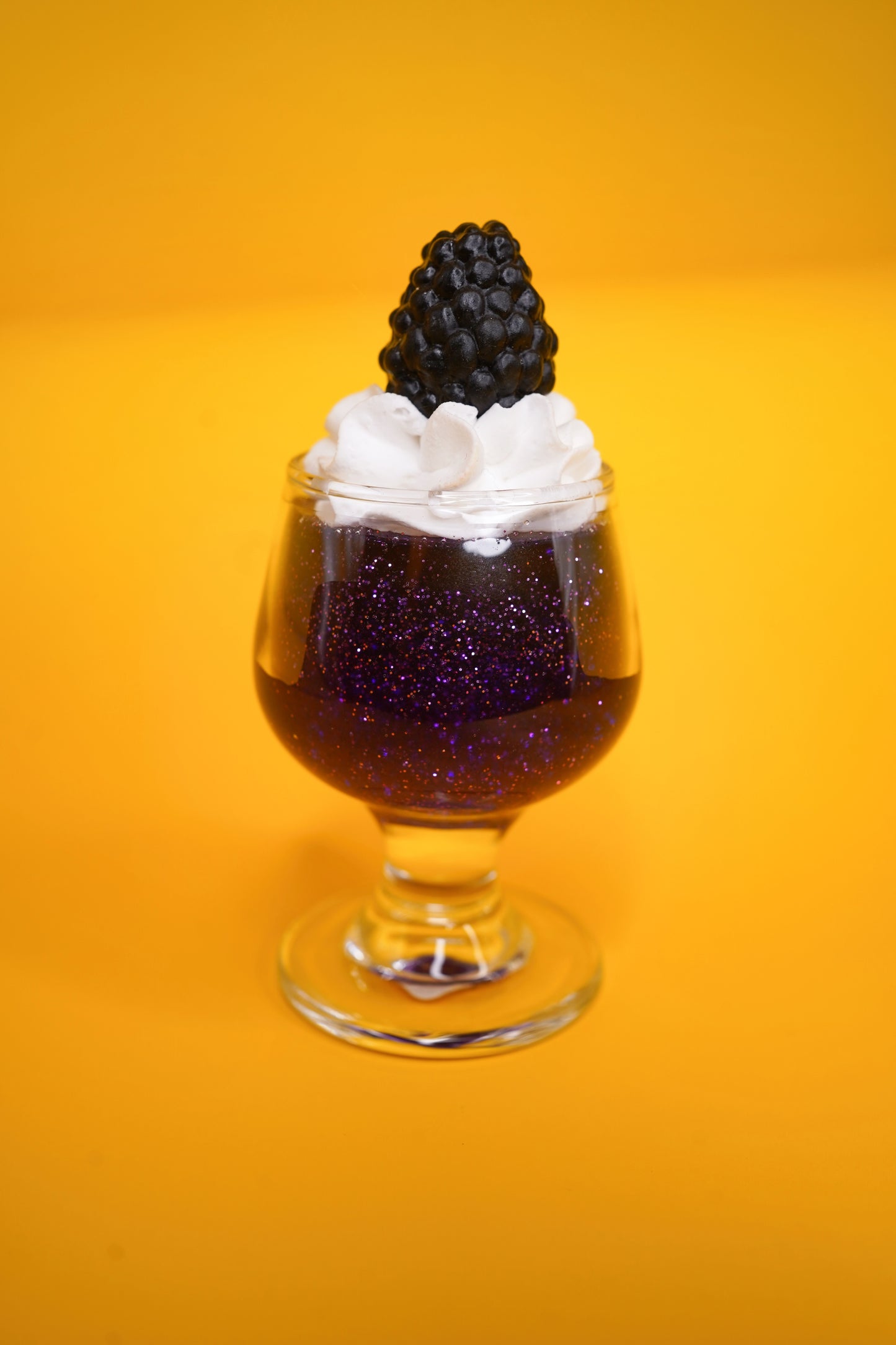 Small Blackberry Glitter Jello in Cup