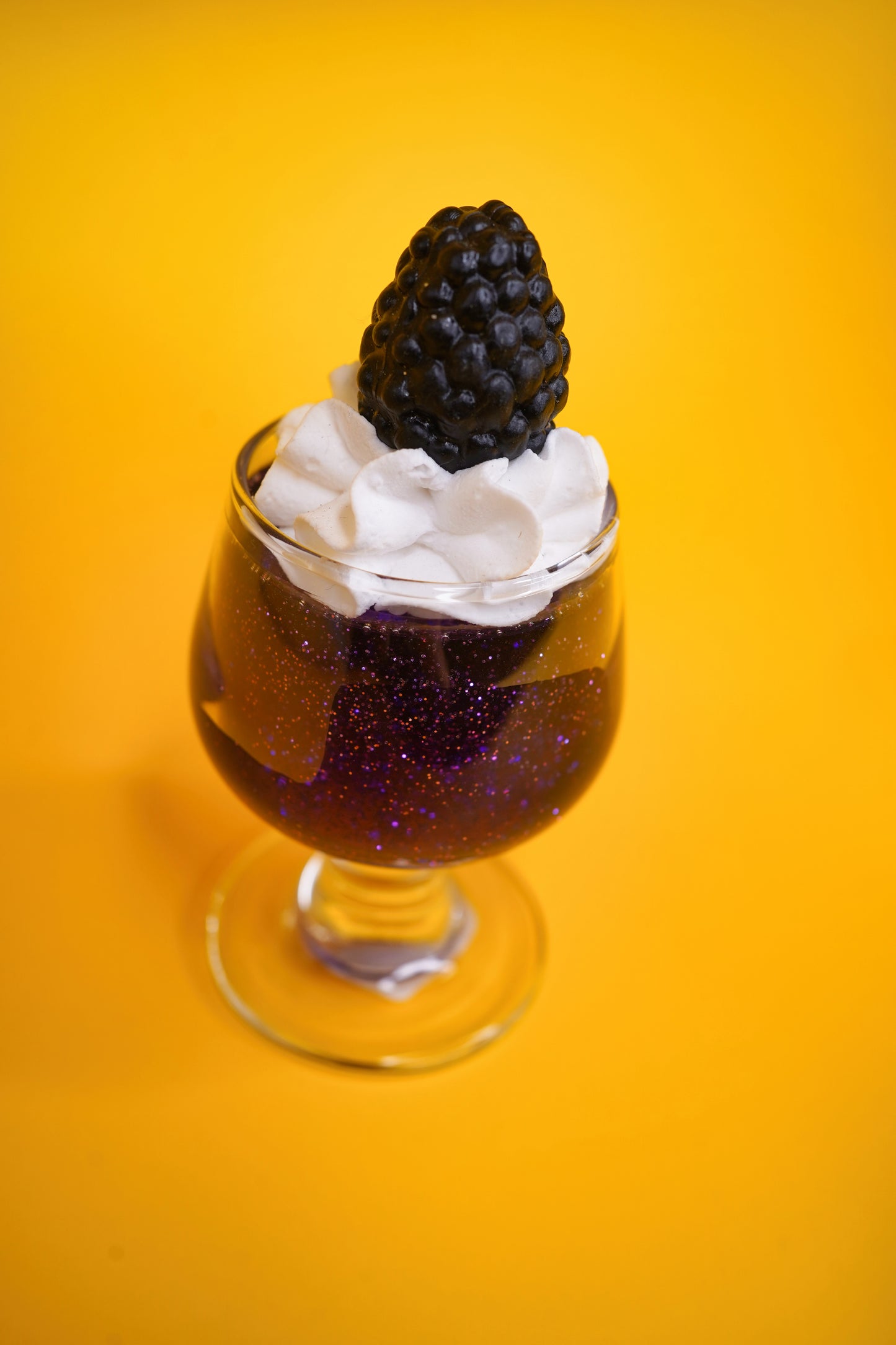 Small Blackberry Glitter Jello in Cup