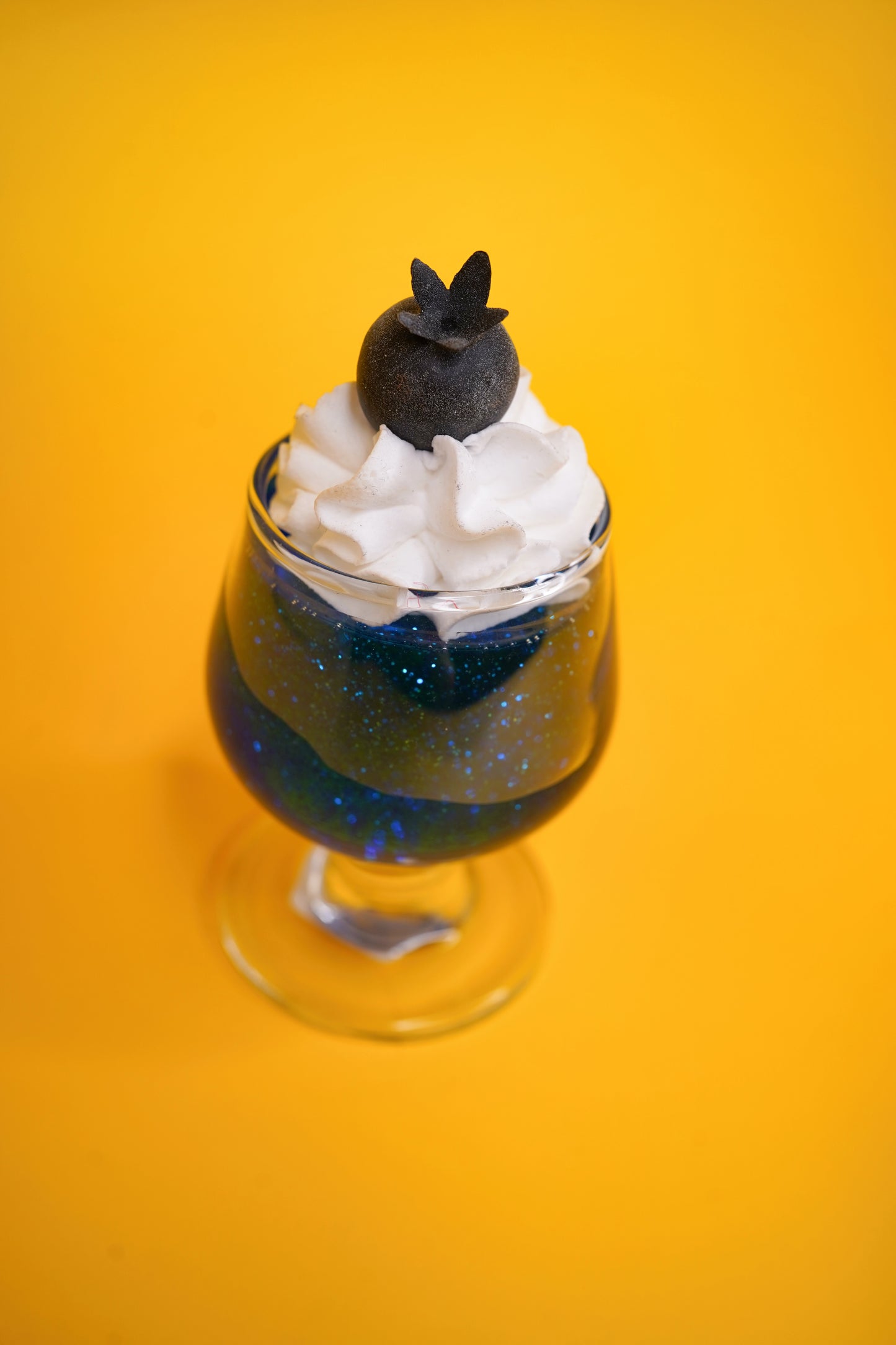 Small Blueberry Glitter Jello in Cup
