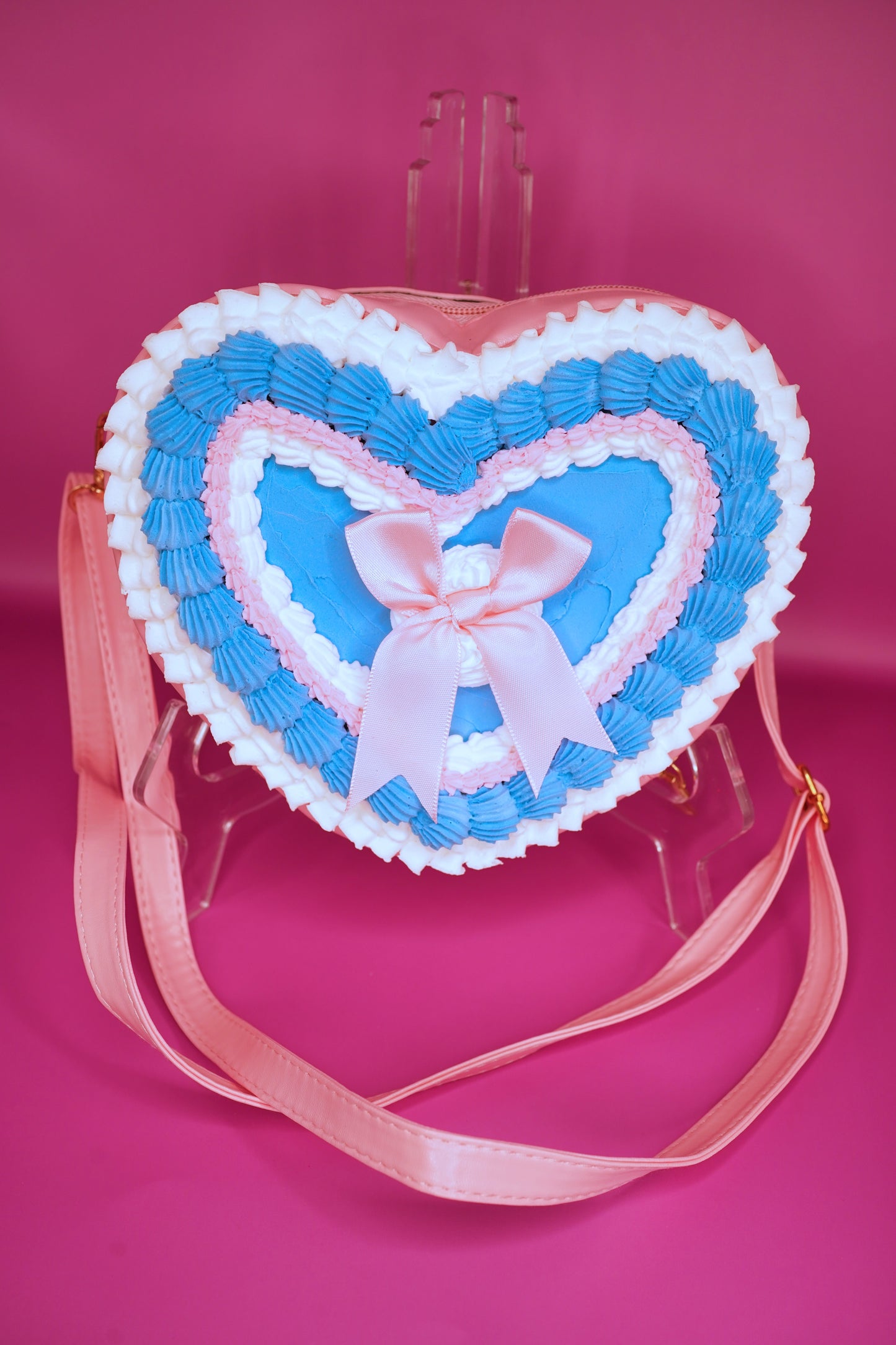 Blue and Pink Fake Cake Purse