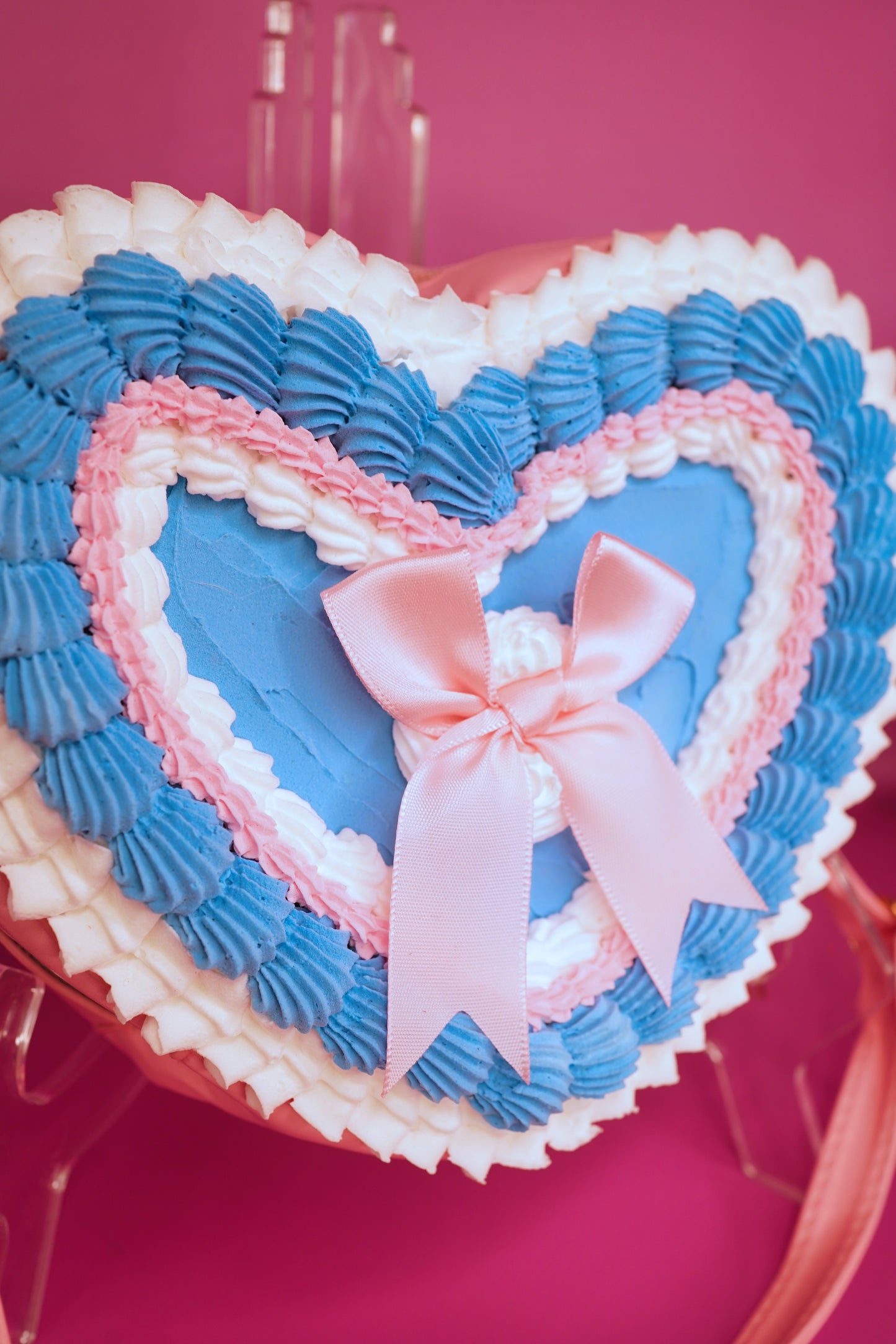 Blue and Pink Fake Cake Purse
