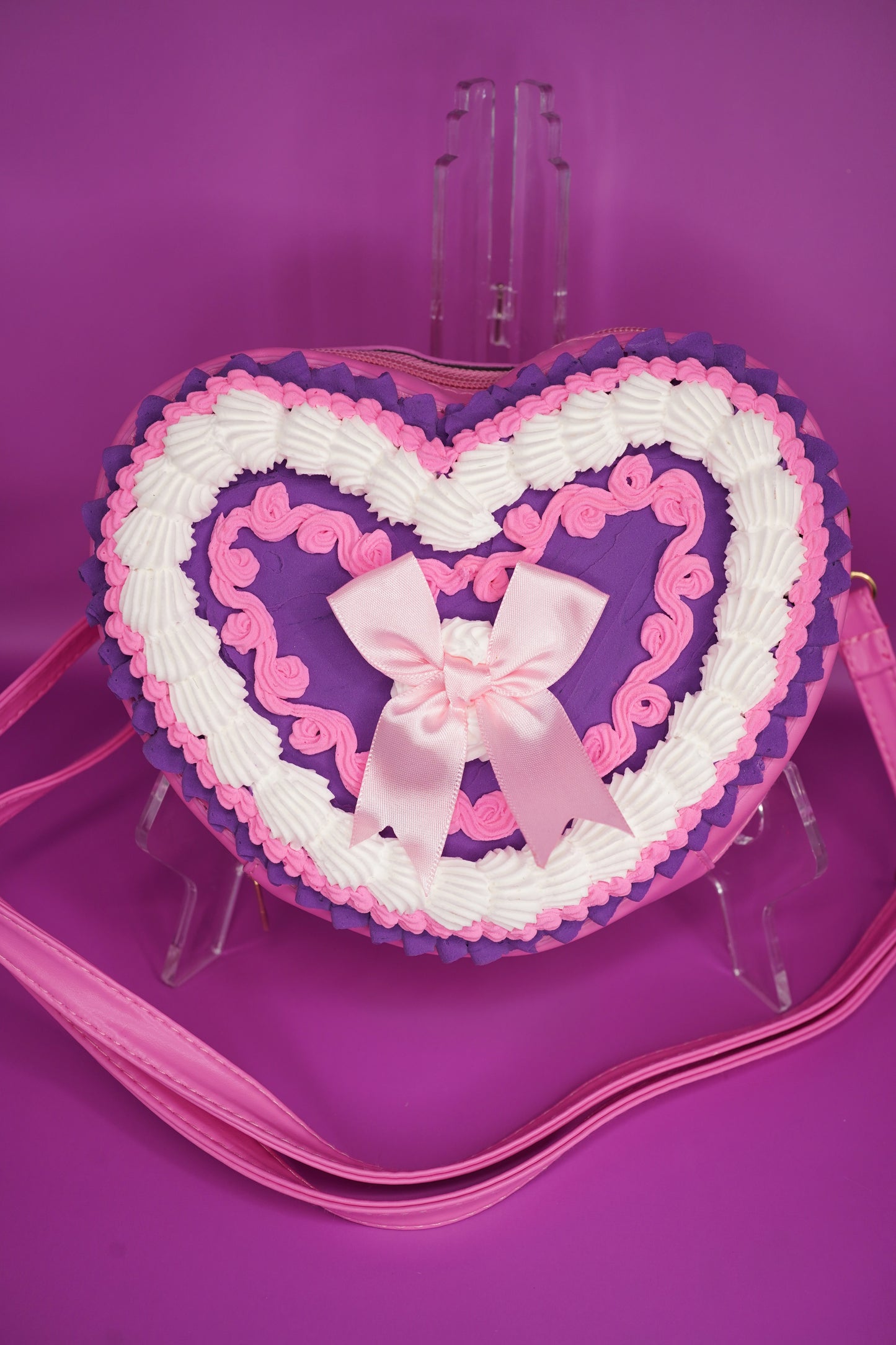 Purple and Pink Fake Cake Purse