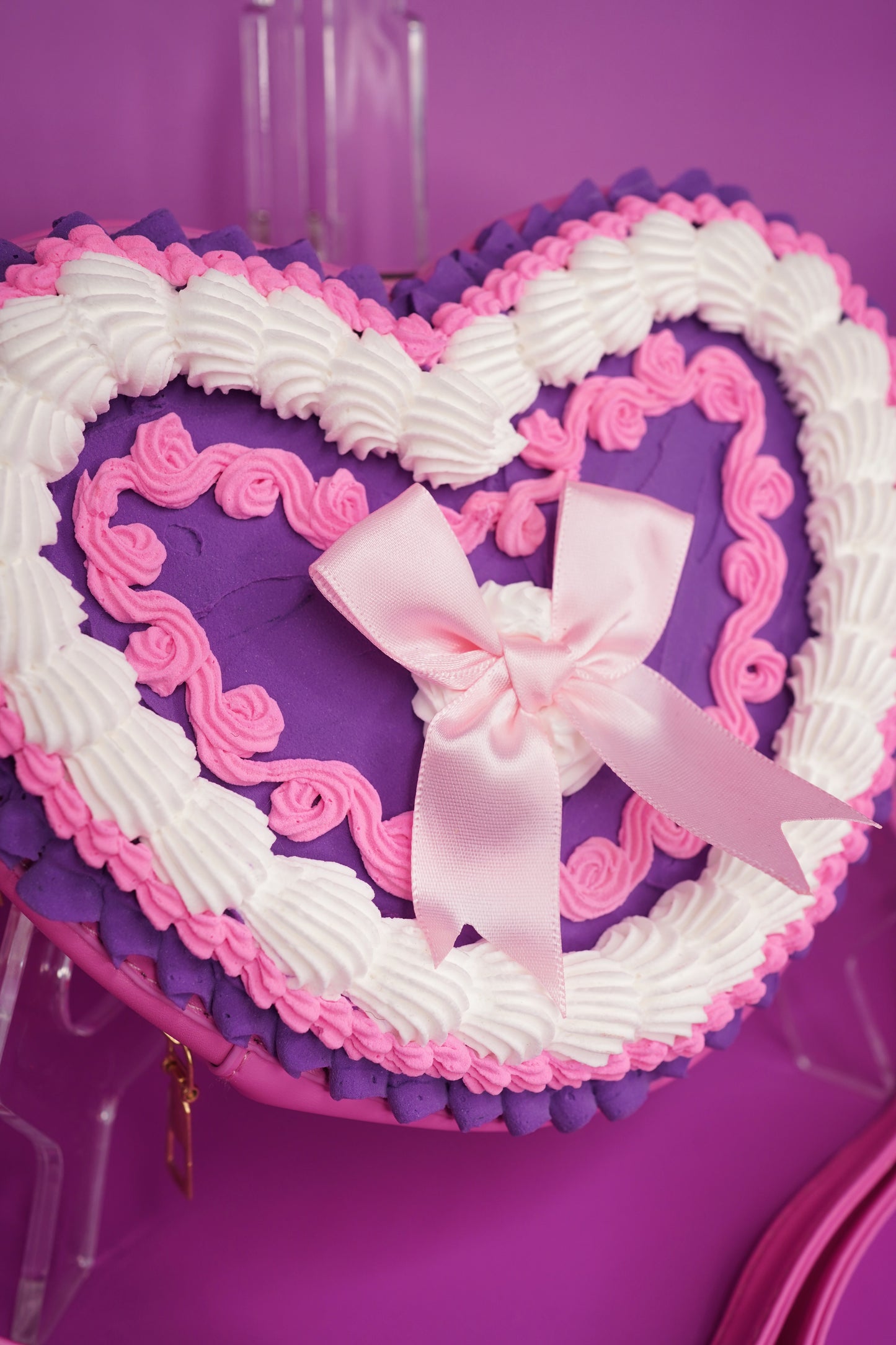 Purple and Pink Fake Cake Purse