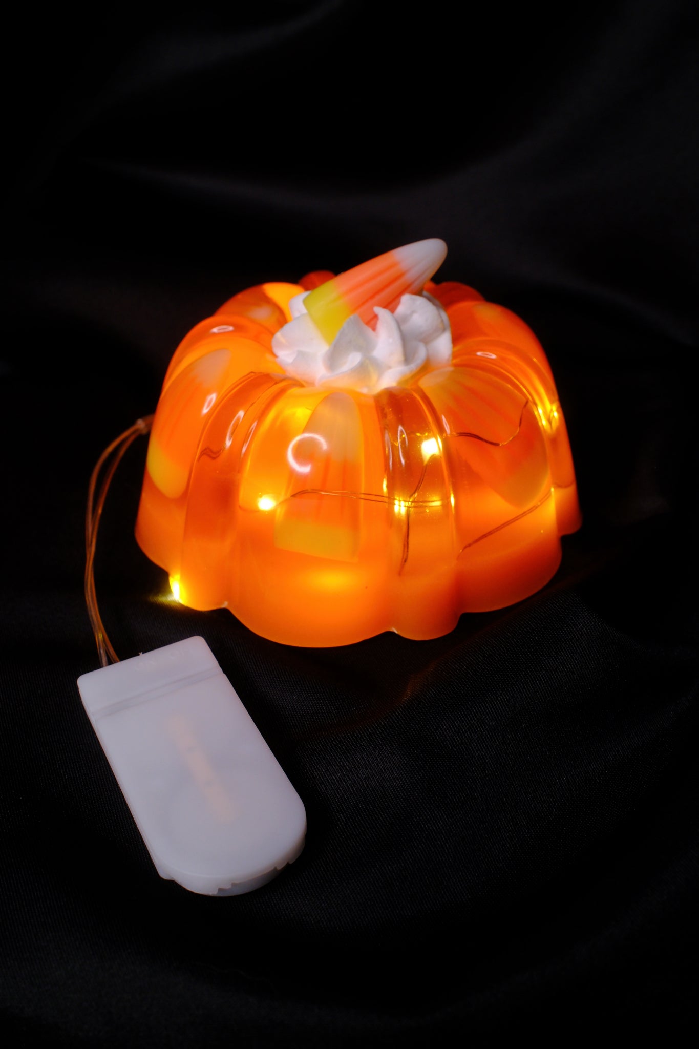 Candy Corn Jello with Lights