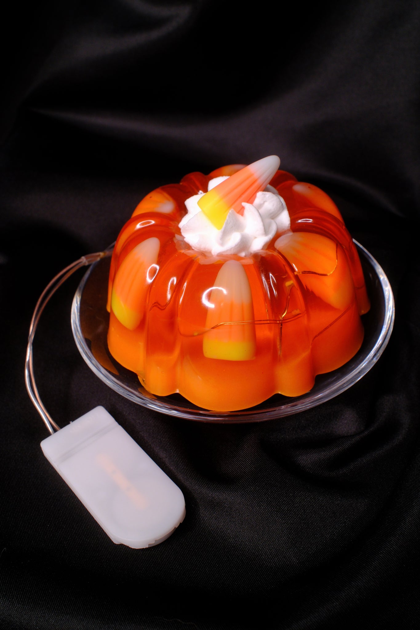 Candy Corn Jello with Lights