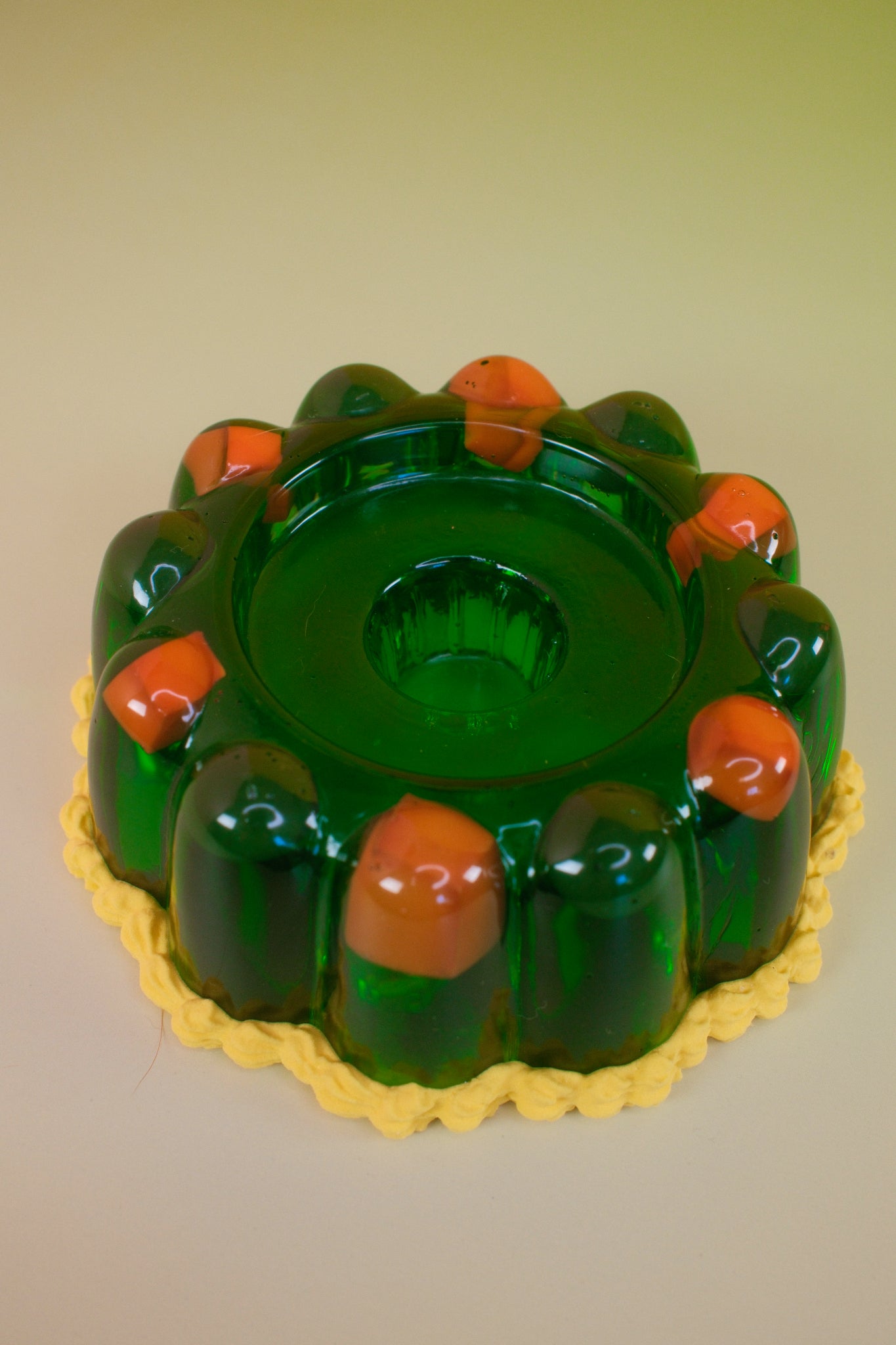 Peas and Carrots Jello Candlestick Holder