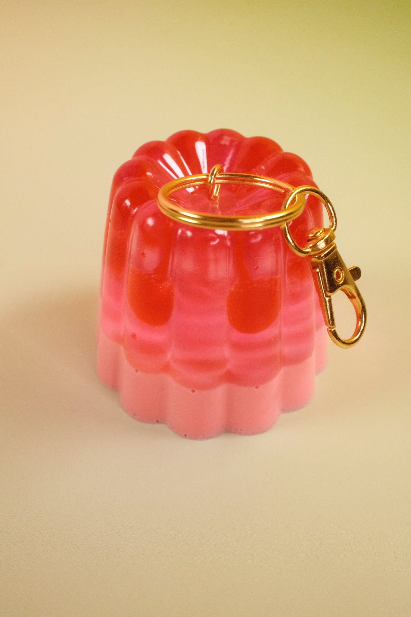 Pink Jello with Cherries Bag Charm