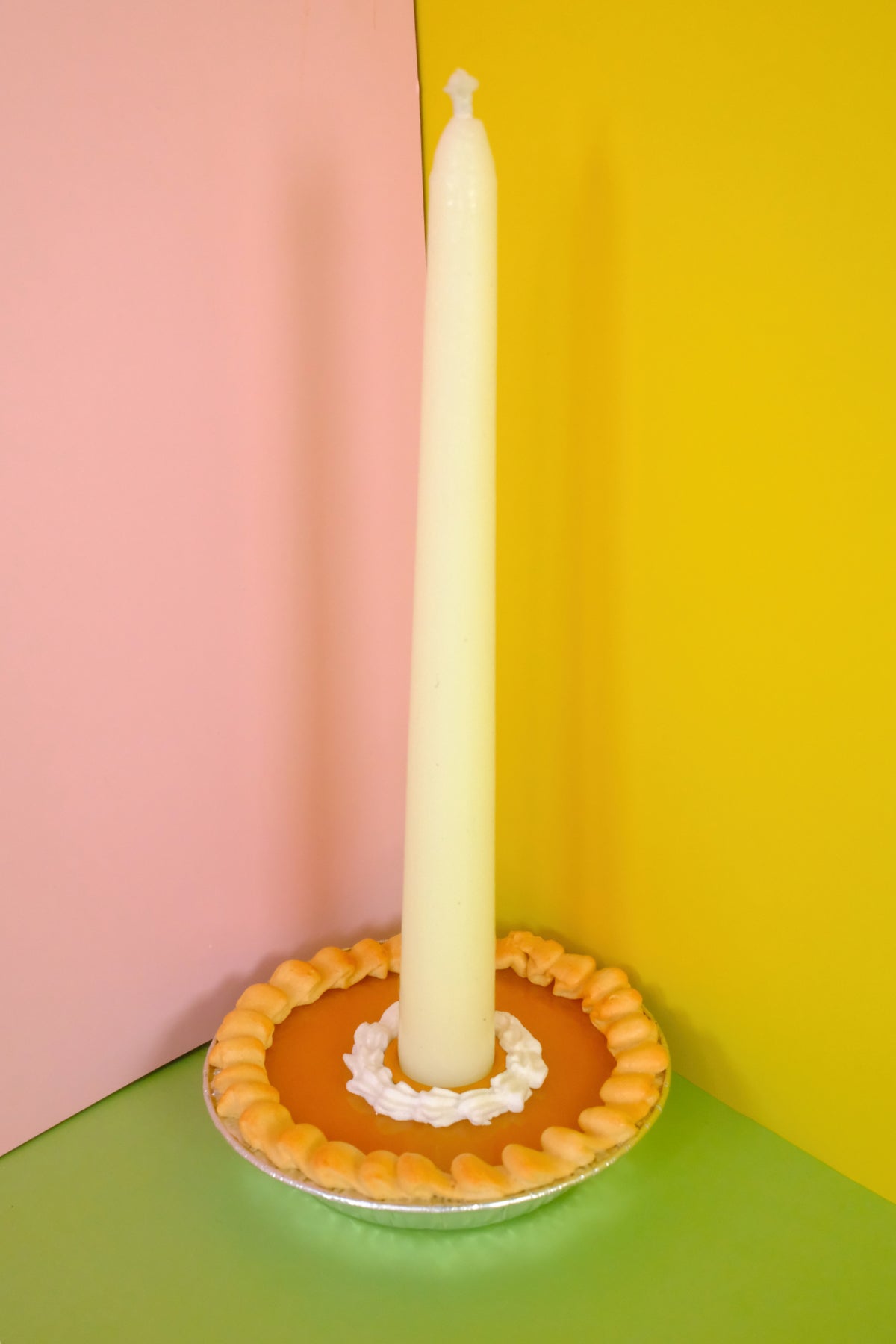 Pumpkin Pie Candlestick Holder