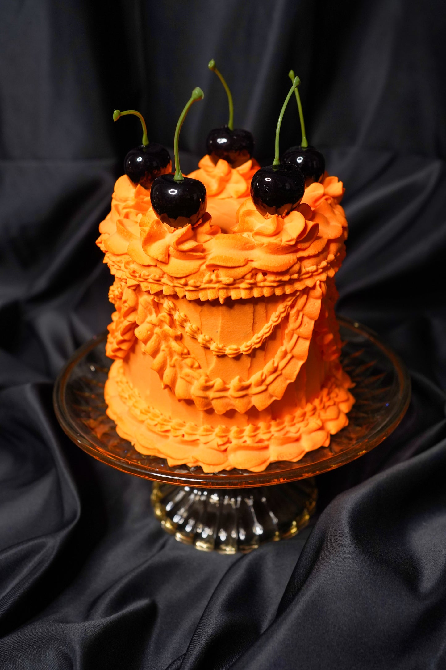 Orange Halloween Fake Cake