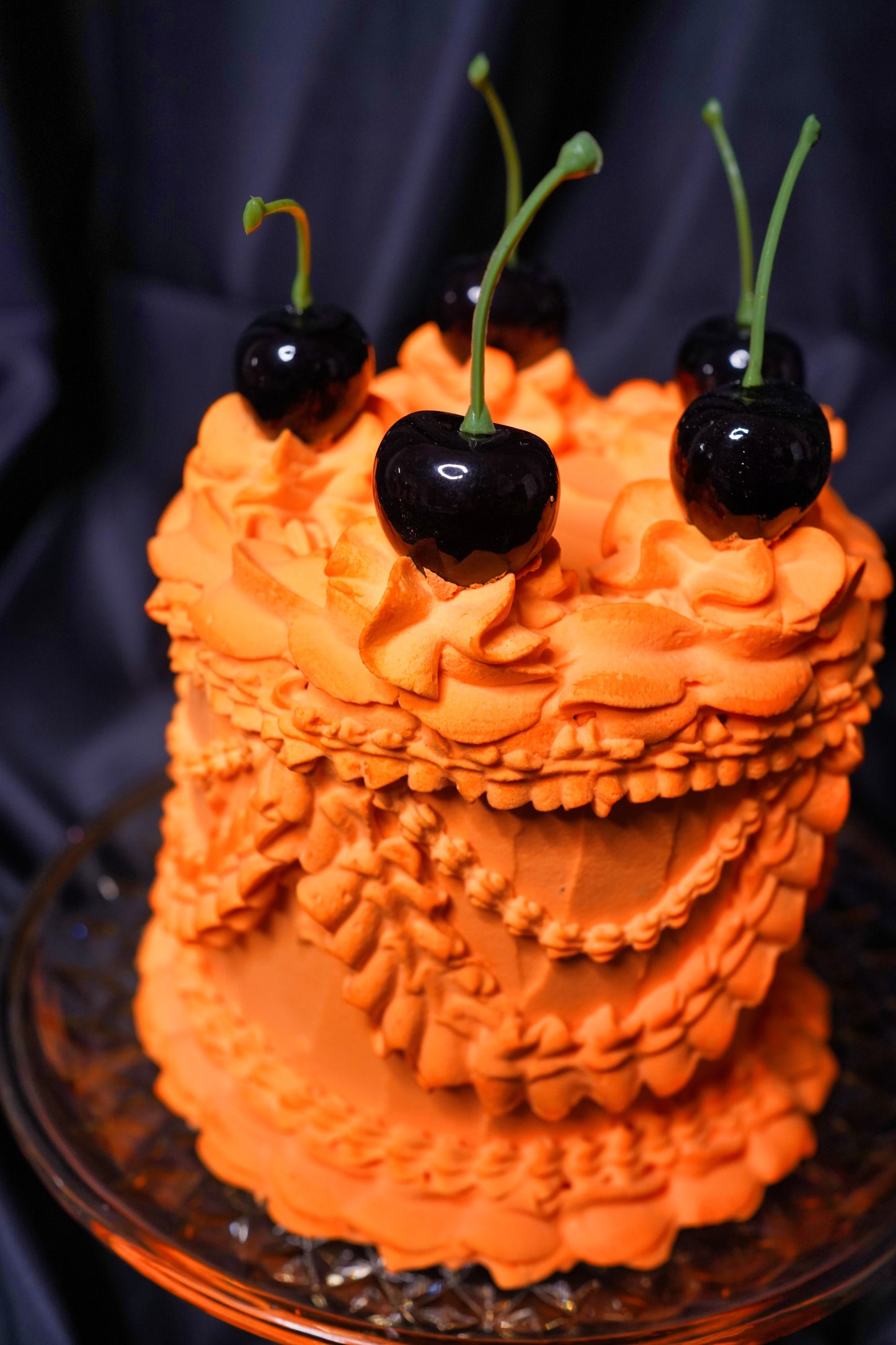 Orange Halloween Fake Cake