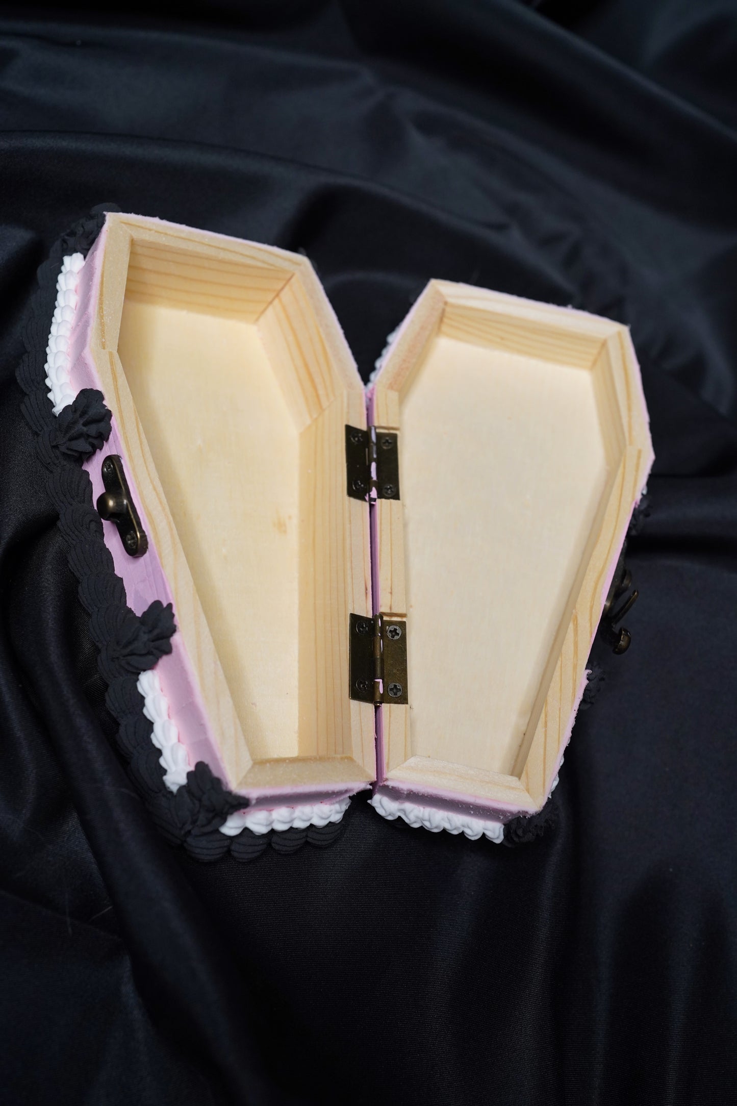 Pink and Black Fake Cake Coffin Box