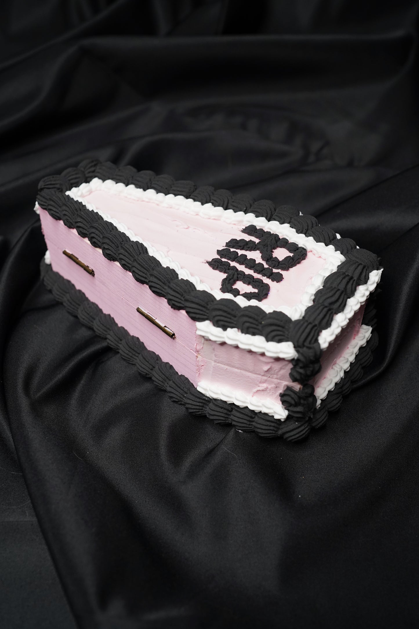 Pink and Black Fake Cake Coffin Box