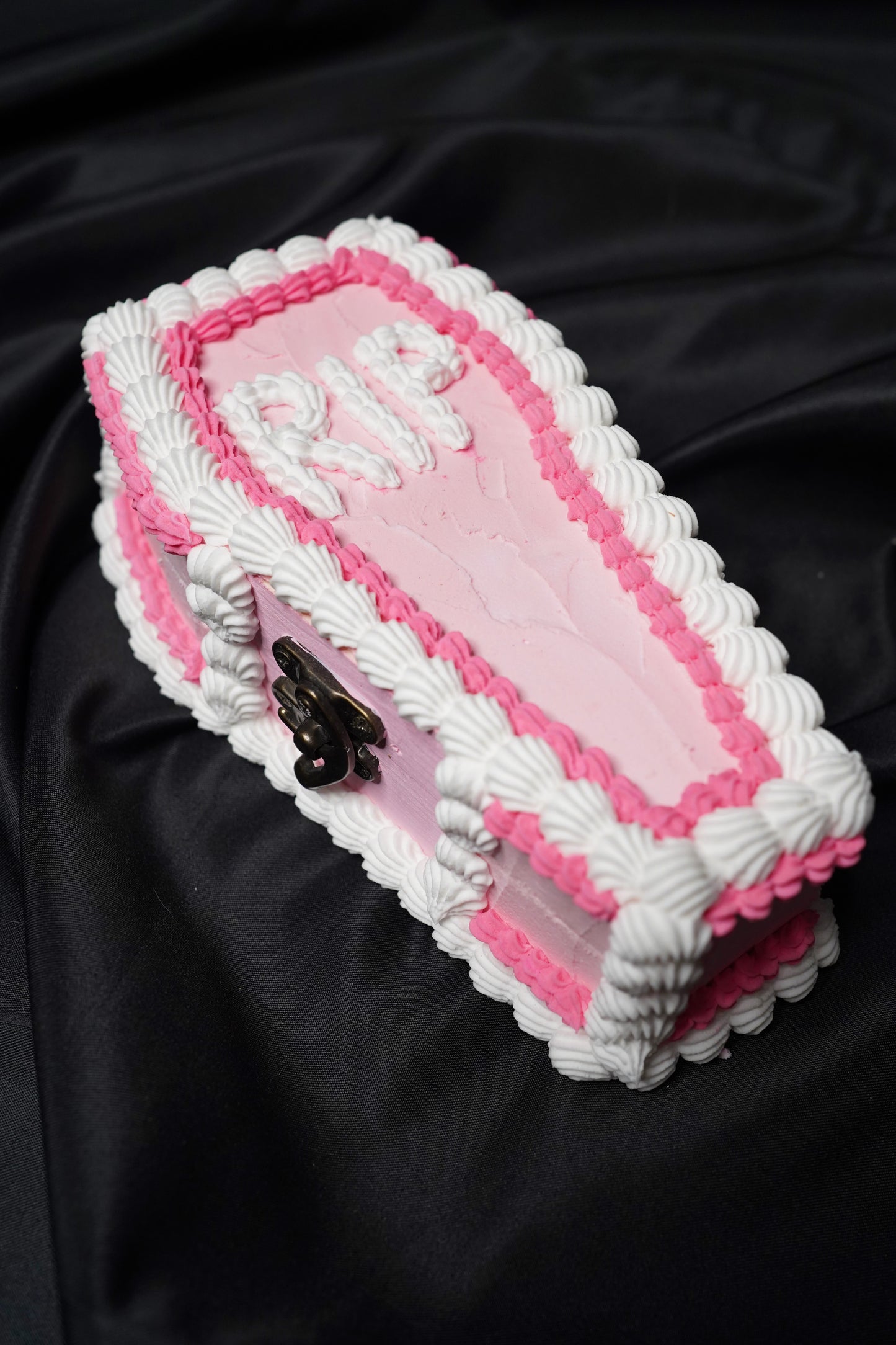 Pink and White Fake Cake Coffin Box