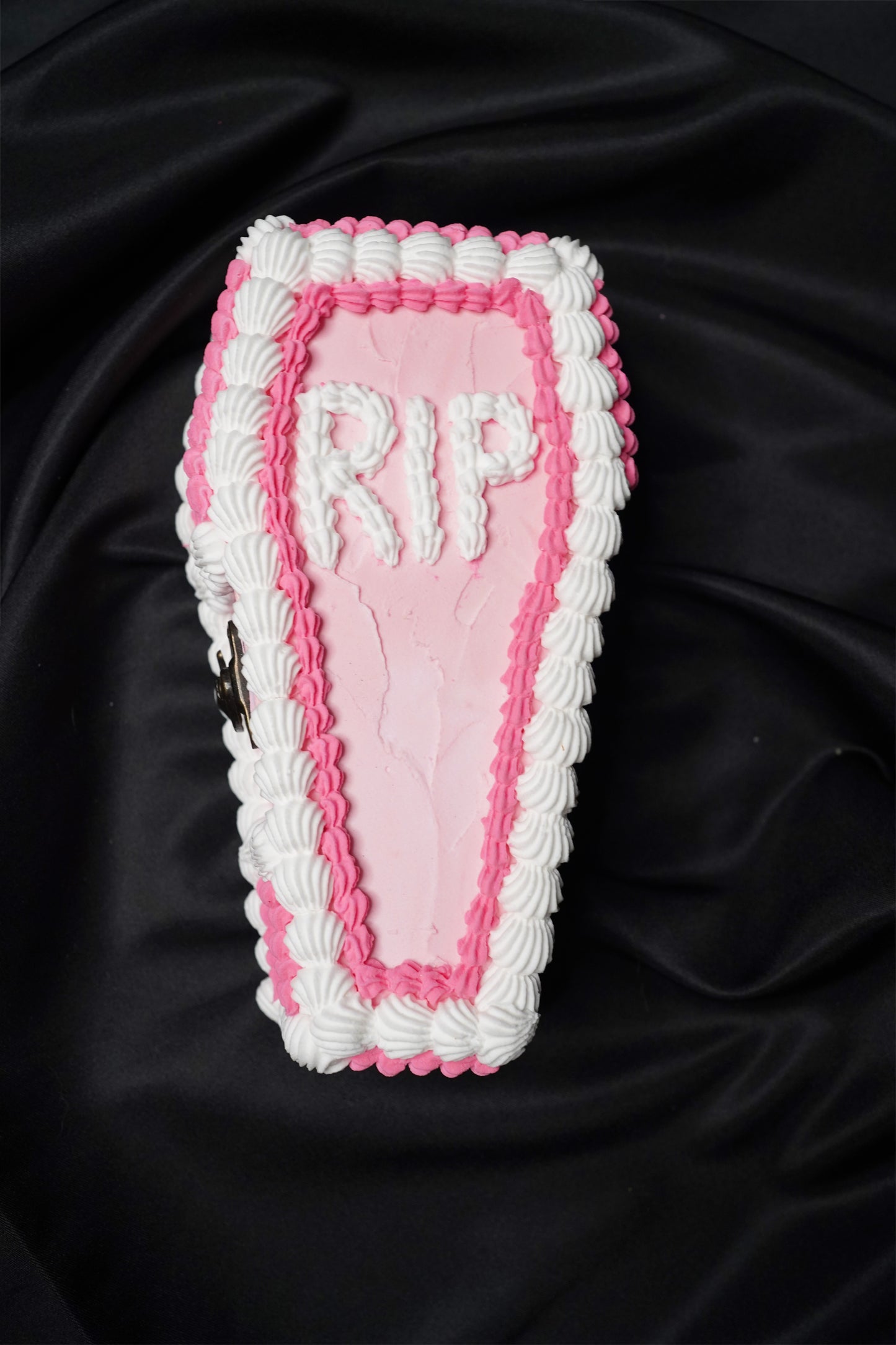 Pink and White Fake Cake Coffin Box