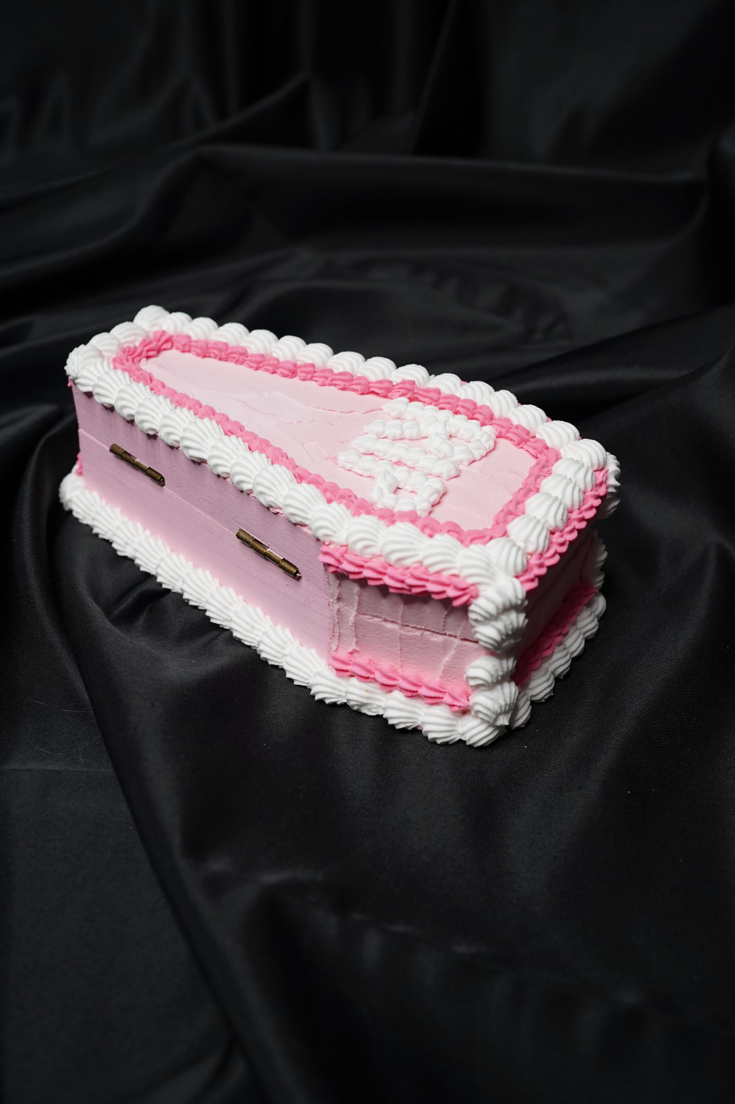 Pink and White Fake Cake Coffin Box