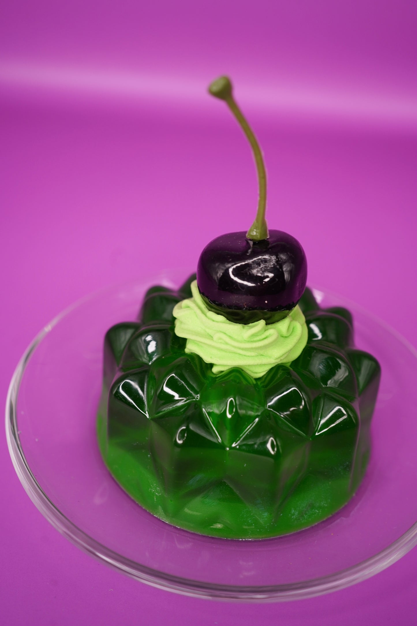 Green Black Cherry Resin Jello