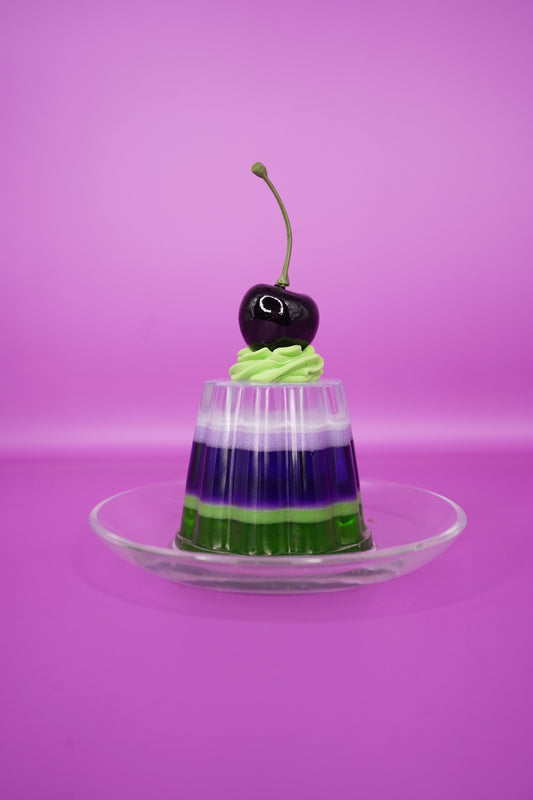 Purple and Green Layered Green Jello