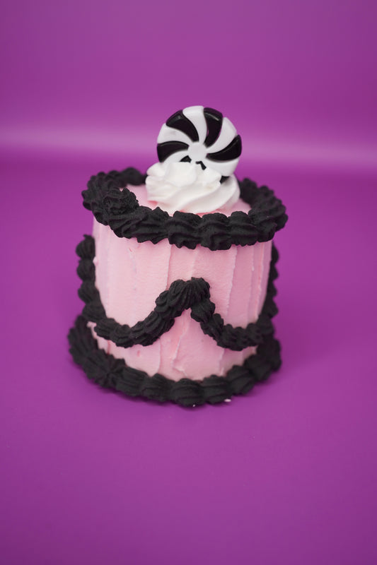 Black and Pink Mini Fake Cake