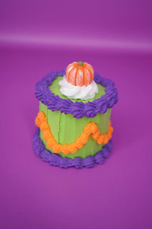 Halloween Pumpkin Mini Fake Cake