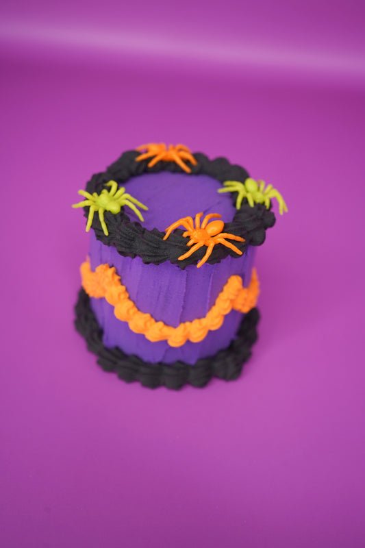 Neon Little Spiders Mini Fake Cake