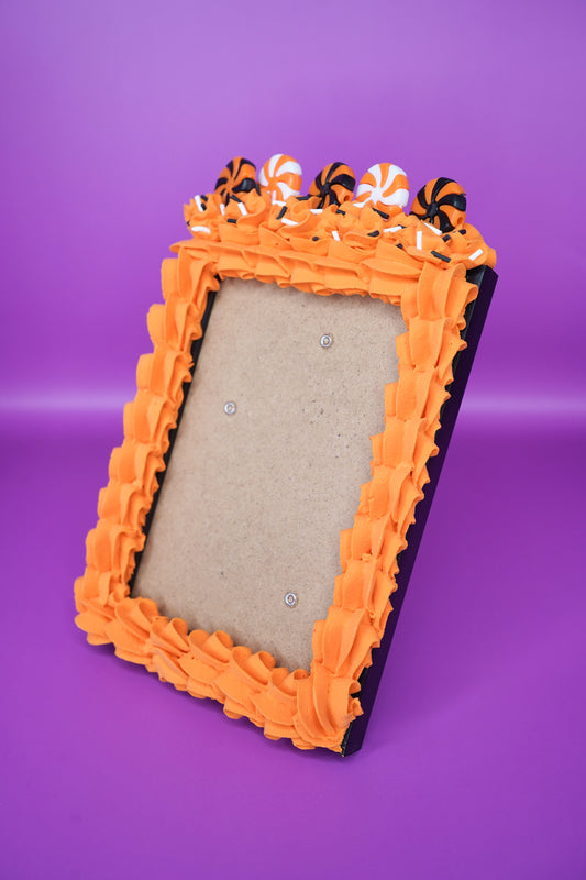 Orange Halloween Candy Fake Cake Frame