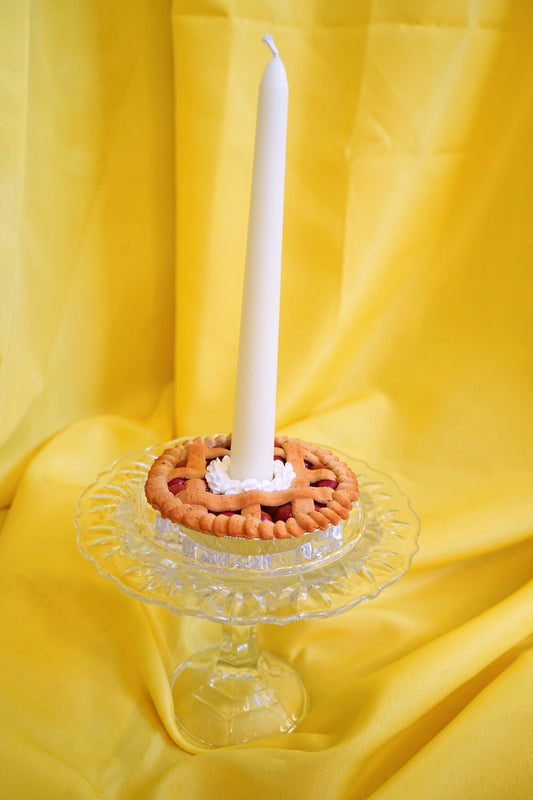 Cherry Pie Candlestick Holder