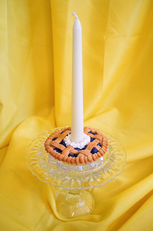 Blueberry Pie Candlestick Holder