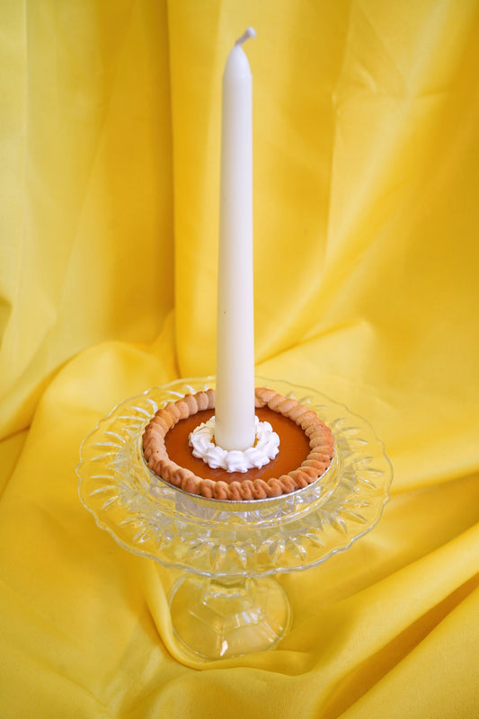 Pumpkin Pie Candlestick Holder