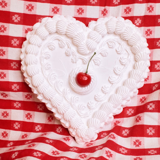 White Heart Cake Wall Hanging