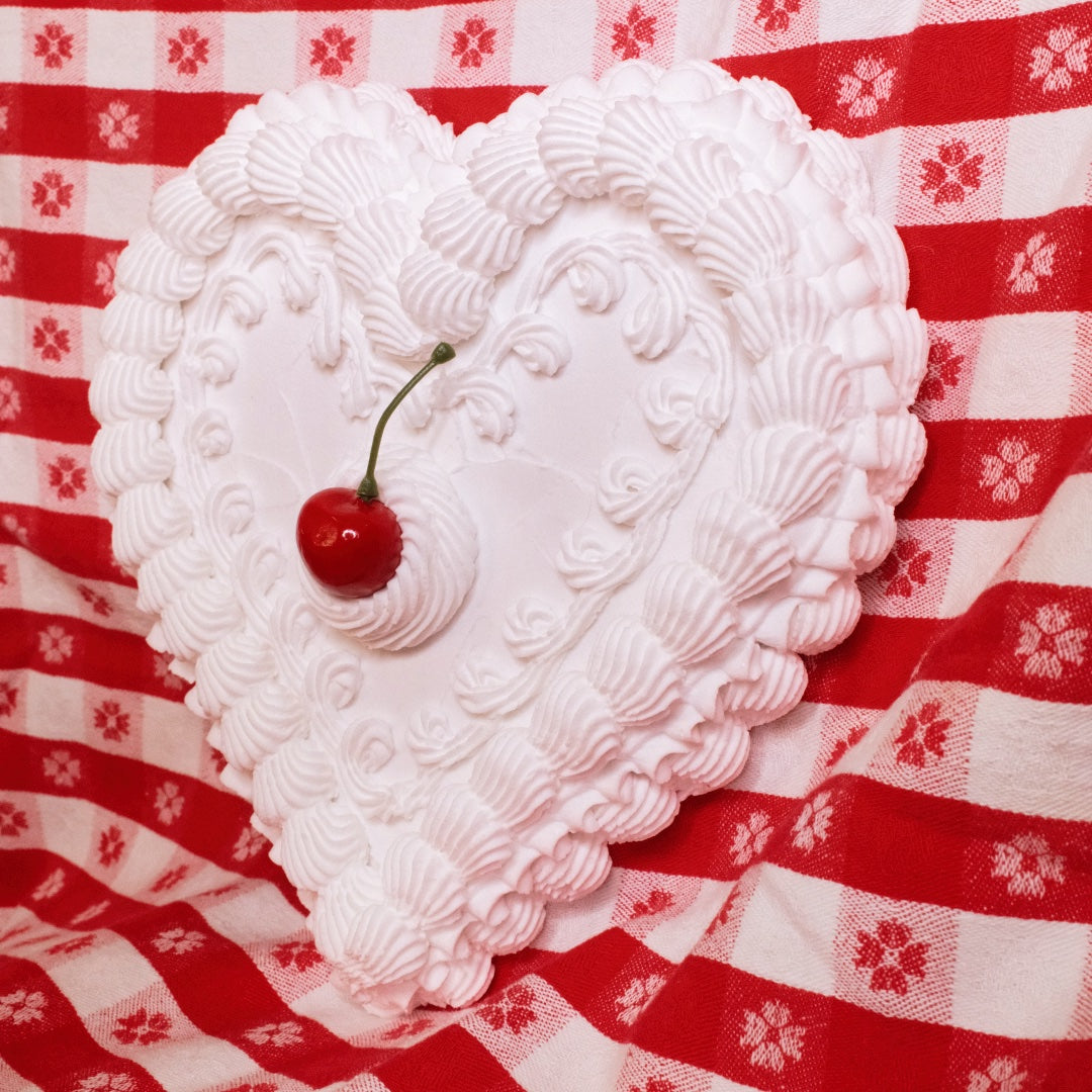 White Heart Cake Wall Hanging