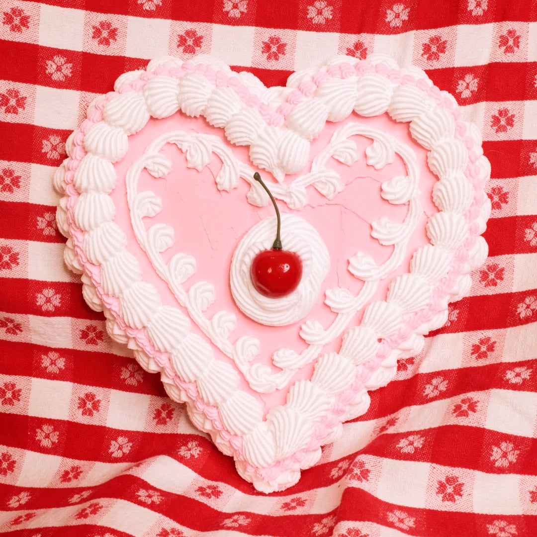 Pink Heart Cake Wall Hanging