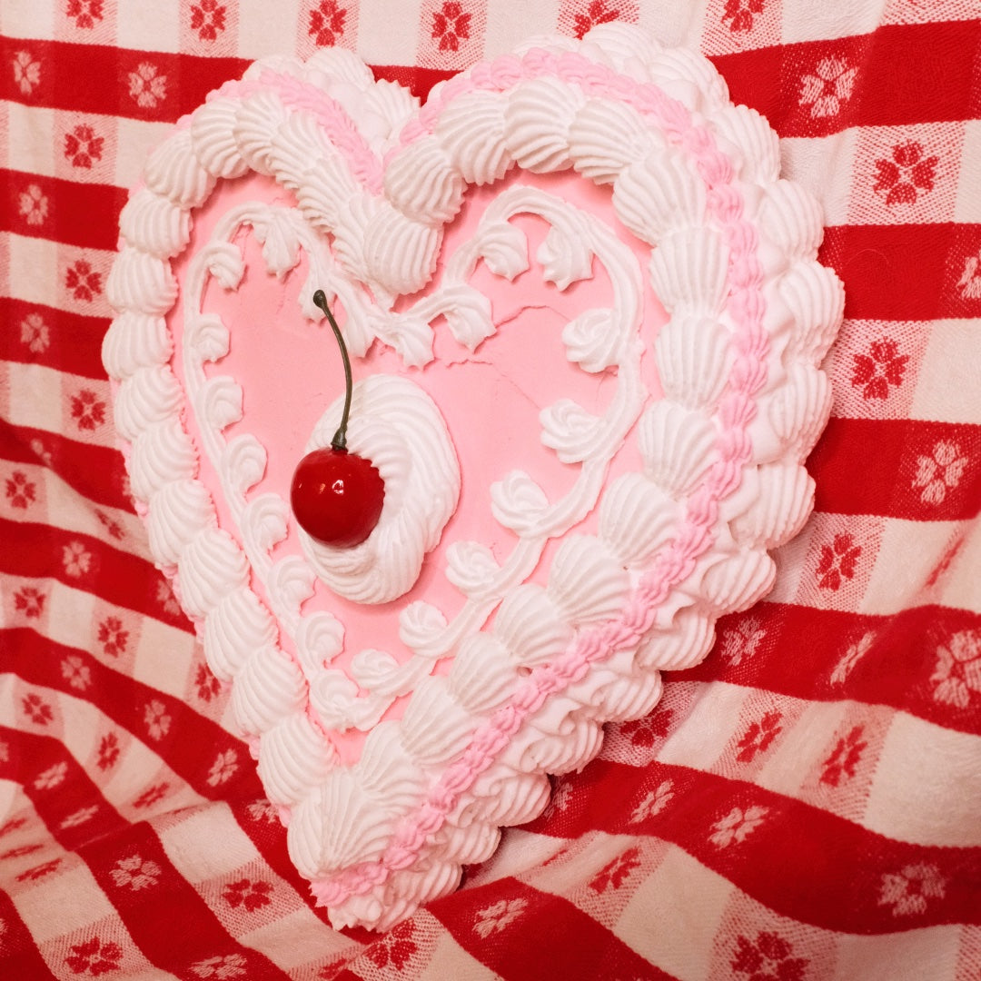 Pink Heart Cake Wall Hanging