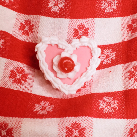 Pink Heart Cake Magnet