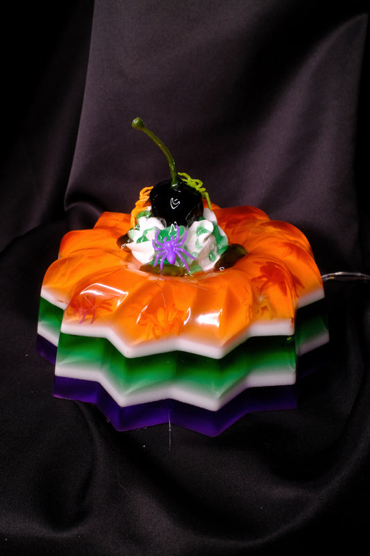Layered Halloween Jello with Lights