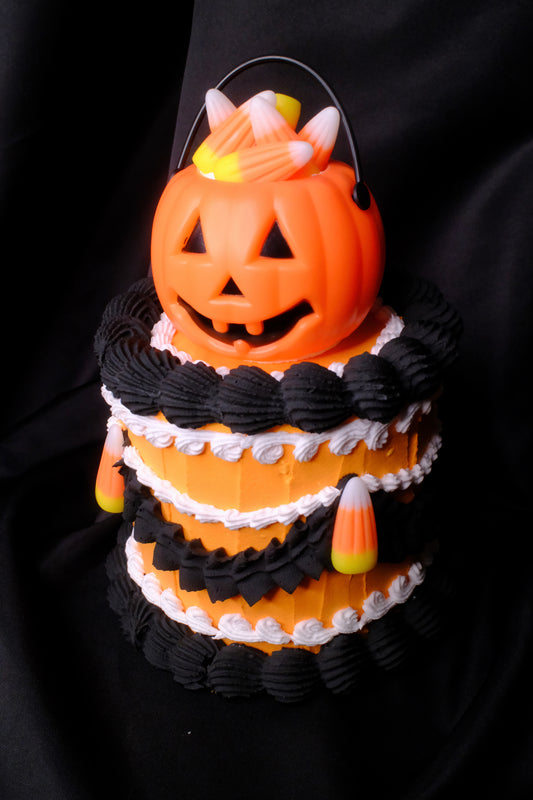Jack O Lantern Fake Cake