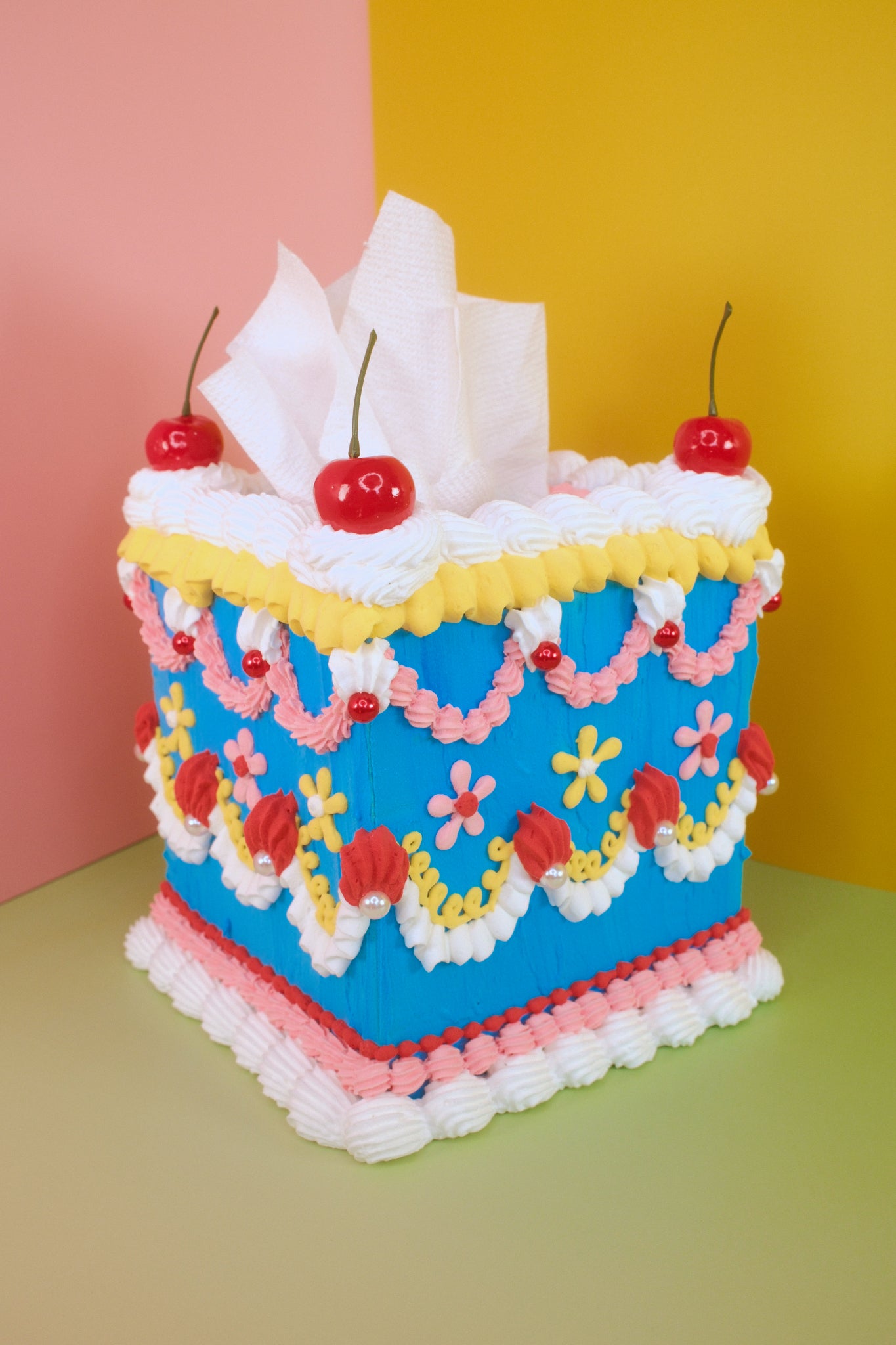 Colorful Cake Tissue Box Cover